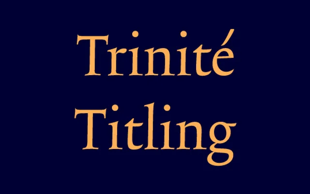 Trinité Titling specimen from The Enschedé Font Foundry