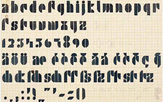 Architype Albers specimen from The Foundry Types