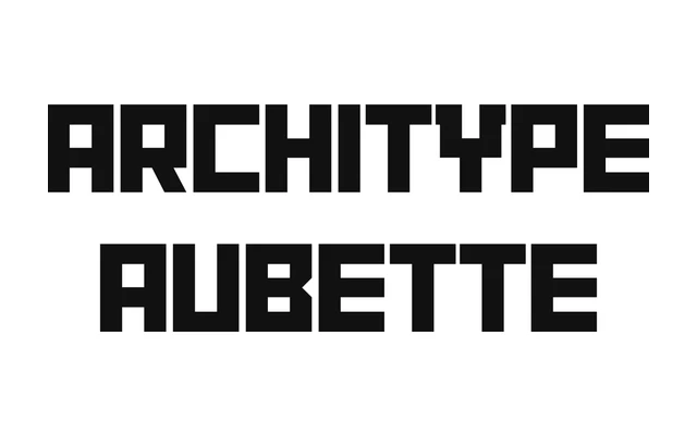 Architype Aubette specimen from The Foundry Types