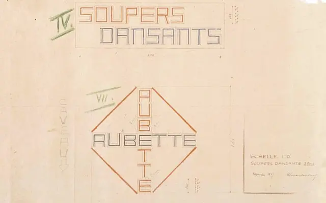 Architype Aubette specimen from The Foundry Types