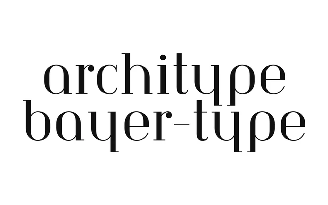 Architype Bayer-Type specimen from The Foundry Types