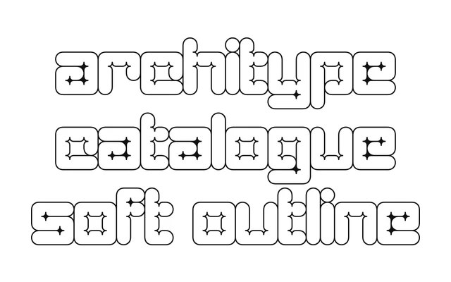 Architype Catalogue Soft Outline specimen from The Foundry Types