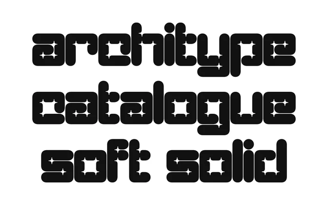 Architype Catalogue Soft Solid specimen from The Foundry Types
