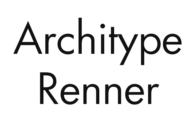 Architype Renner specimen from The Foundry Types
