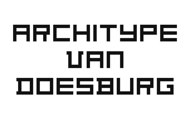 Architype Van Doesburg specimen from The Foundry Types