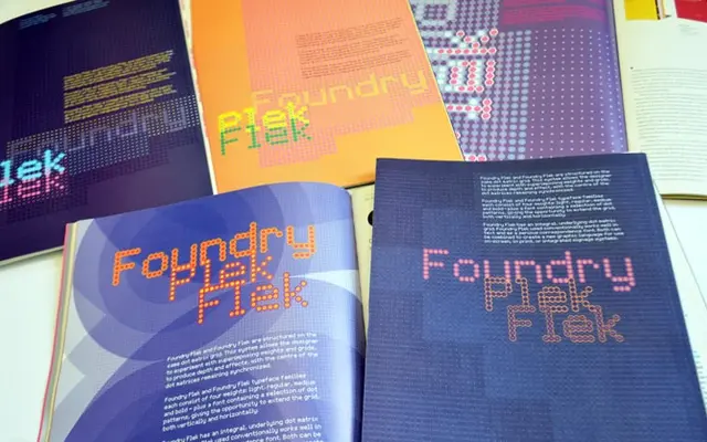 Foundry Flek specimen from The Foundry Types