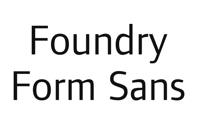 Foundry Form Sans specimen from The Foundry Types