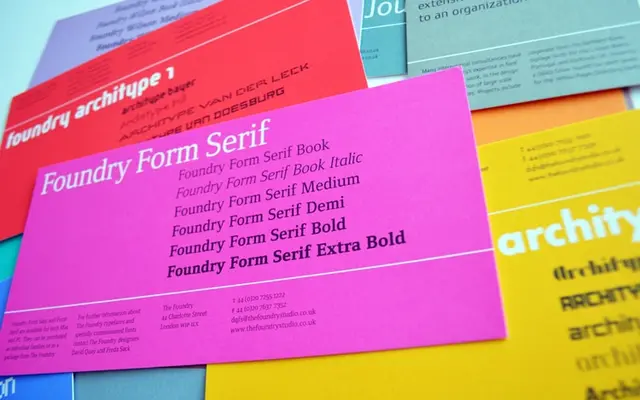 Foundry Form Serif specimen from The Foundry Types