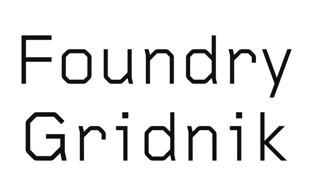 Foundry Gridnik specimen from The Foundry Types