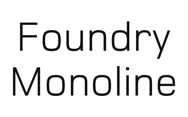 Foundry Monoline specimen from The Foundry Types