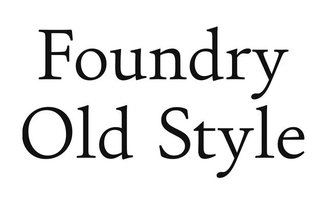 Foundry Old Style specimen from The Foundry Types