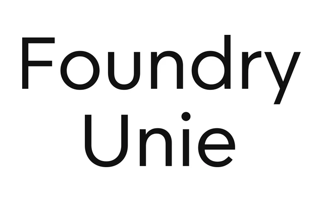 Foundry Unie specimen from The Foundry Types