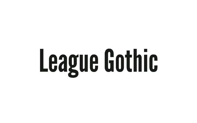 League Gothic specimen from The League of Moveable Type