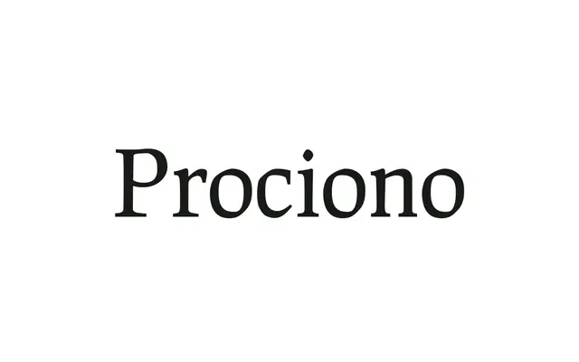 Prociono specimen from The League of Moveable Type