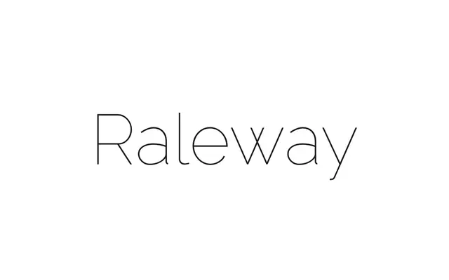 Raleway specimen from The League of Moveable Type
