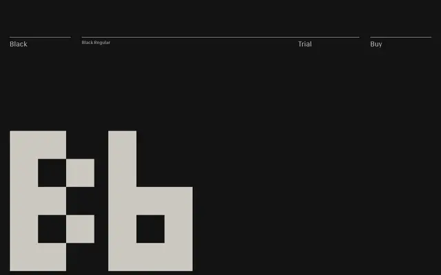Black specimen from The Letters