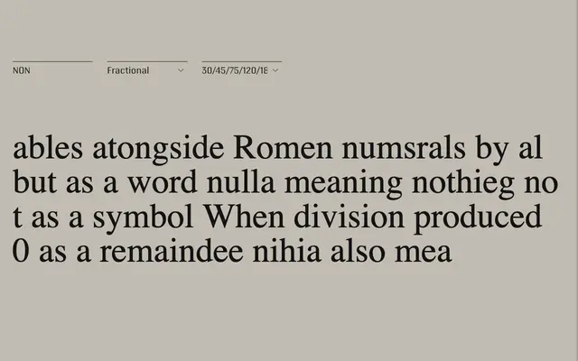 NON specimen from The Letters