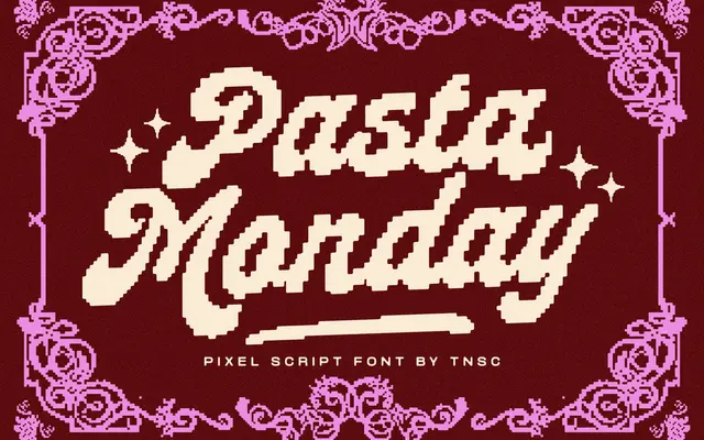 Pasta Monday Pixel specimen from The Native Saint Club