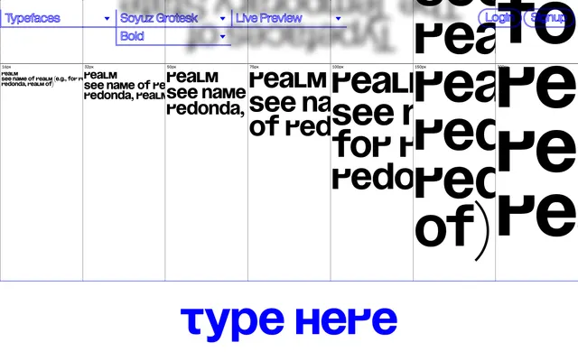 Soyuz Grotesk specimen from The Temporary State