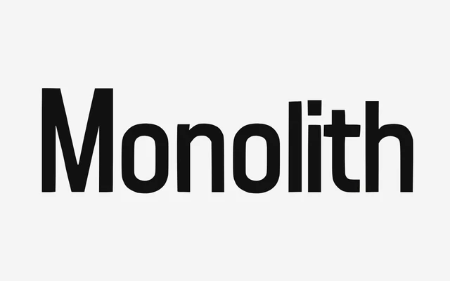 Monolith specimen from The Type Foundry