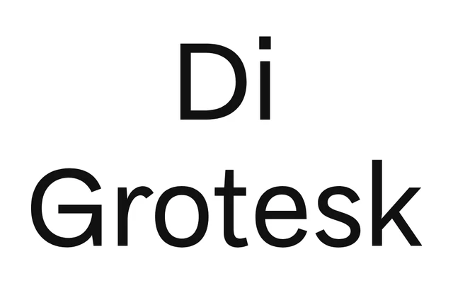 Di Grotesk specimen from Threedotstype