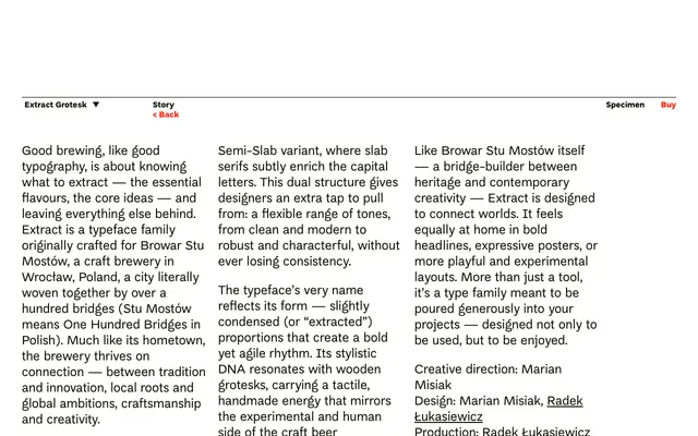 Extract Grotesk specimen from Threedotstype