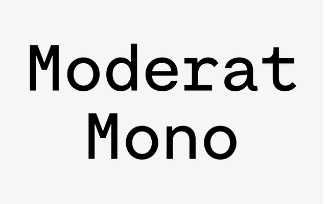 Moderat Mono specimen from Tightype