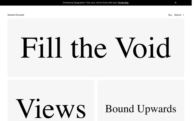 Moderat Rounded specimen from Tightype
