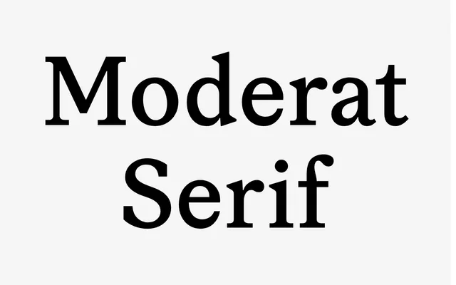 Moderat Serif specimen from Tightype