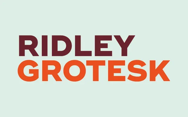 Ridley Grotesk specimen from Tinkov