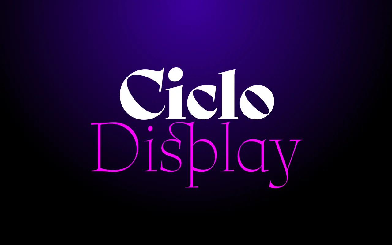 Ciclo Display specimen from Tipo de Letra