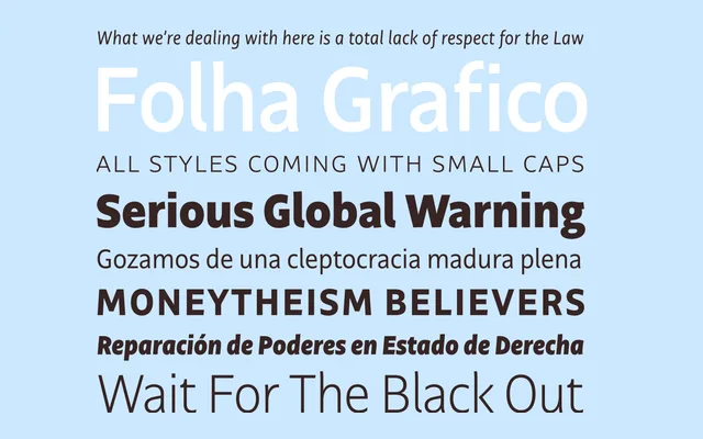 Folha specimen from Tipografies