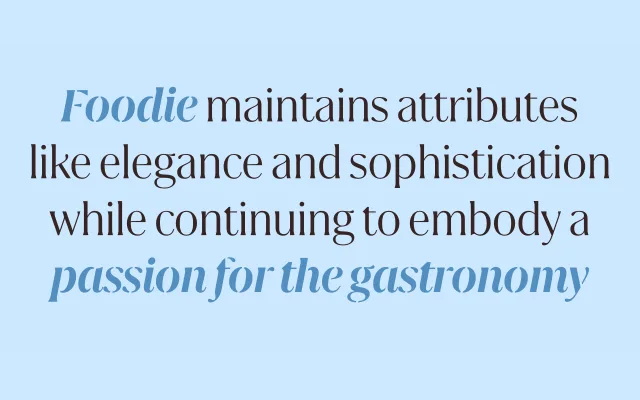 Foodie specimen from Tipografies