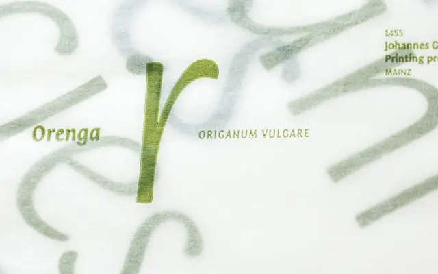 Orenga specimen from Tipografies