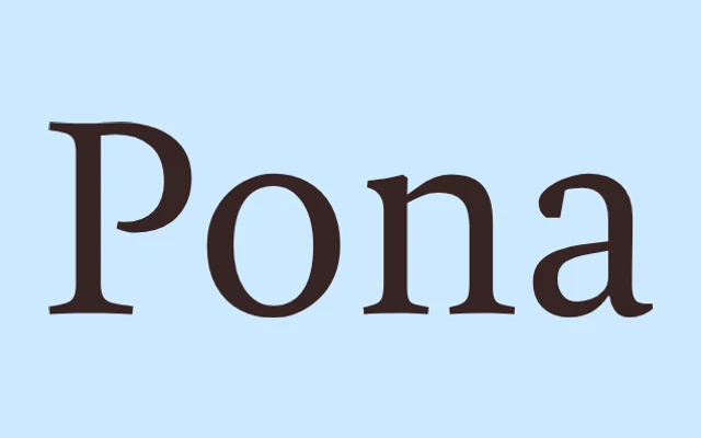 Pona specimen from Tipografies