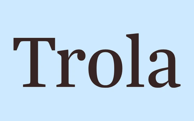 Trola specimen from Tipografies