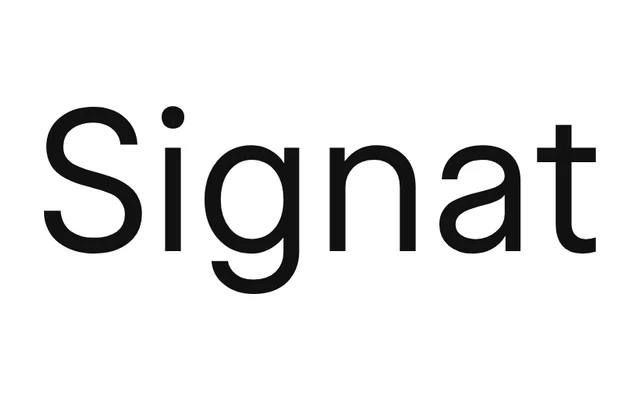 Signat specimen from Tipotype