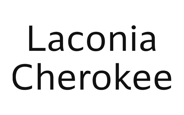 Laconia Cherokee specimen from Tiro Typeworks