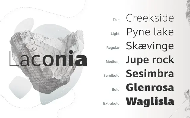 Laconia specimen from Tiro Typeworks