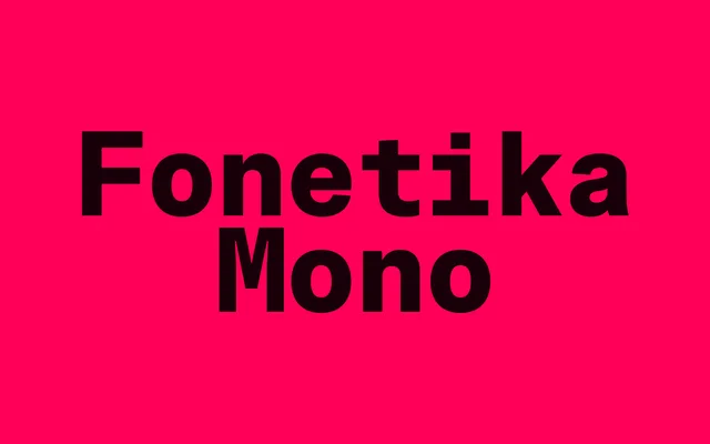 Fonetika Mono specimen from Tokotype