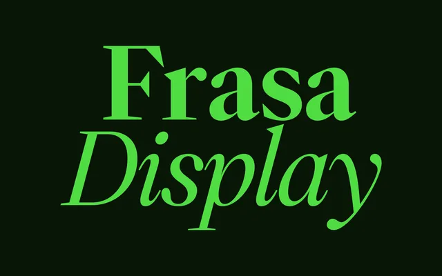 Frasa Display specimen from Tokotype
