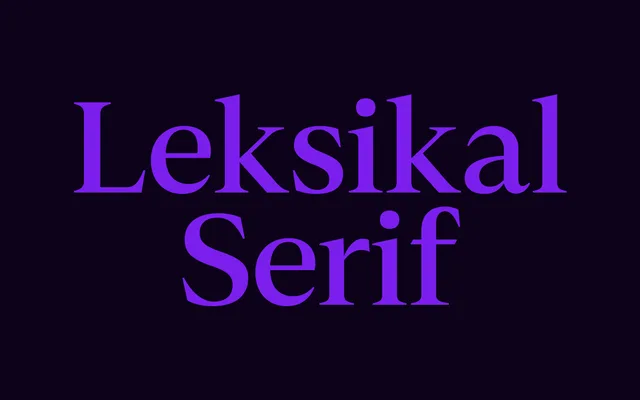 Leksikal Serif specimen from Tokotype