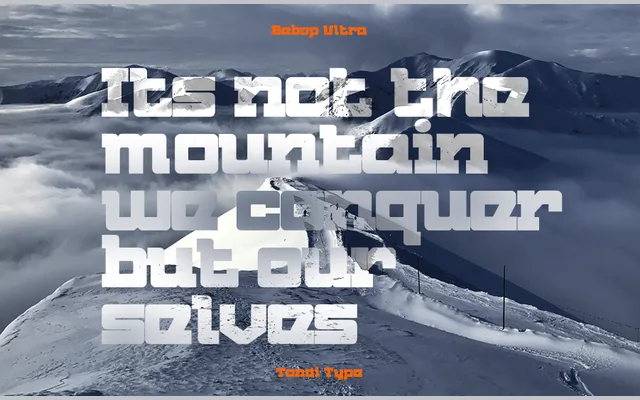 Bebop Ultra specimen from Tondi Type Studio