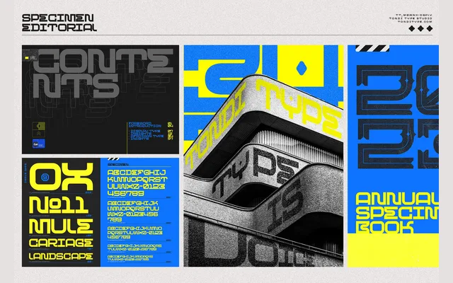 Mizwinki Display specimen from Tondi Type Studio