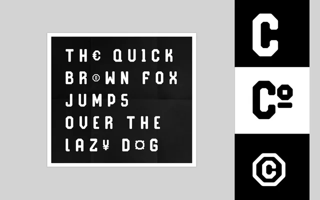 Reqnad Geometrik specimen from Tondi Type Studio