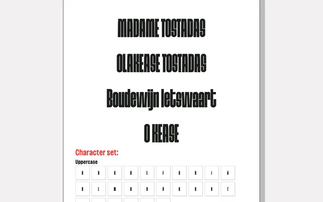 Madame Tostadas specimen from Tortilla.studio