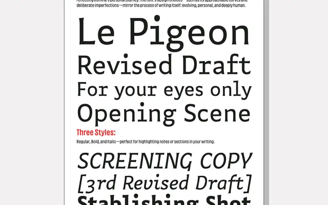 Pigeonette specimen from Tortilla.studio
