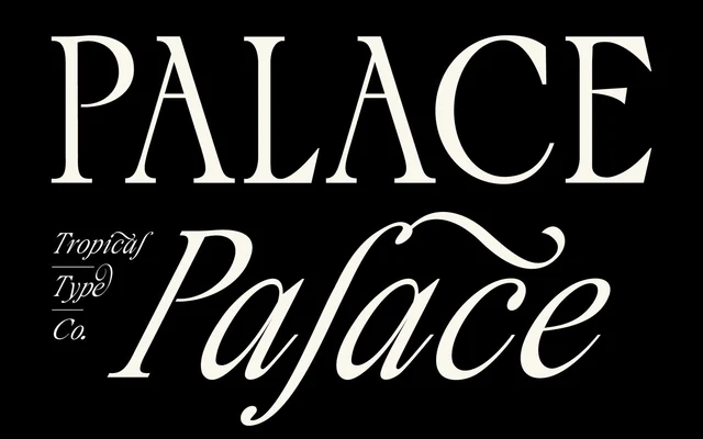 Palace Serif specimen from Tropical Type