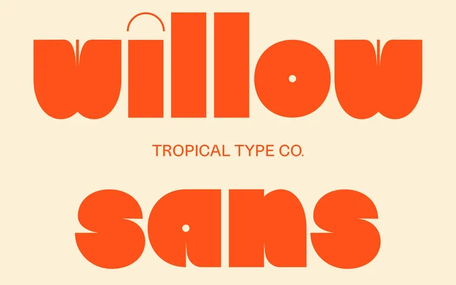 Willow Sans specimen from Tropical Type