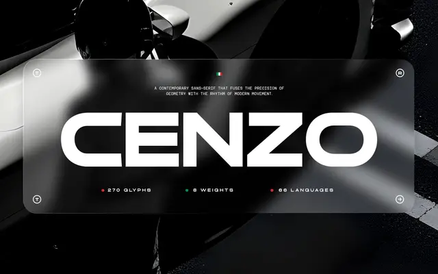 TRT CENZO specimen from TrueType
